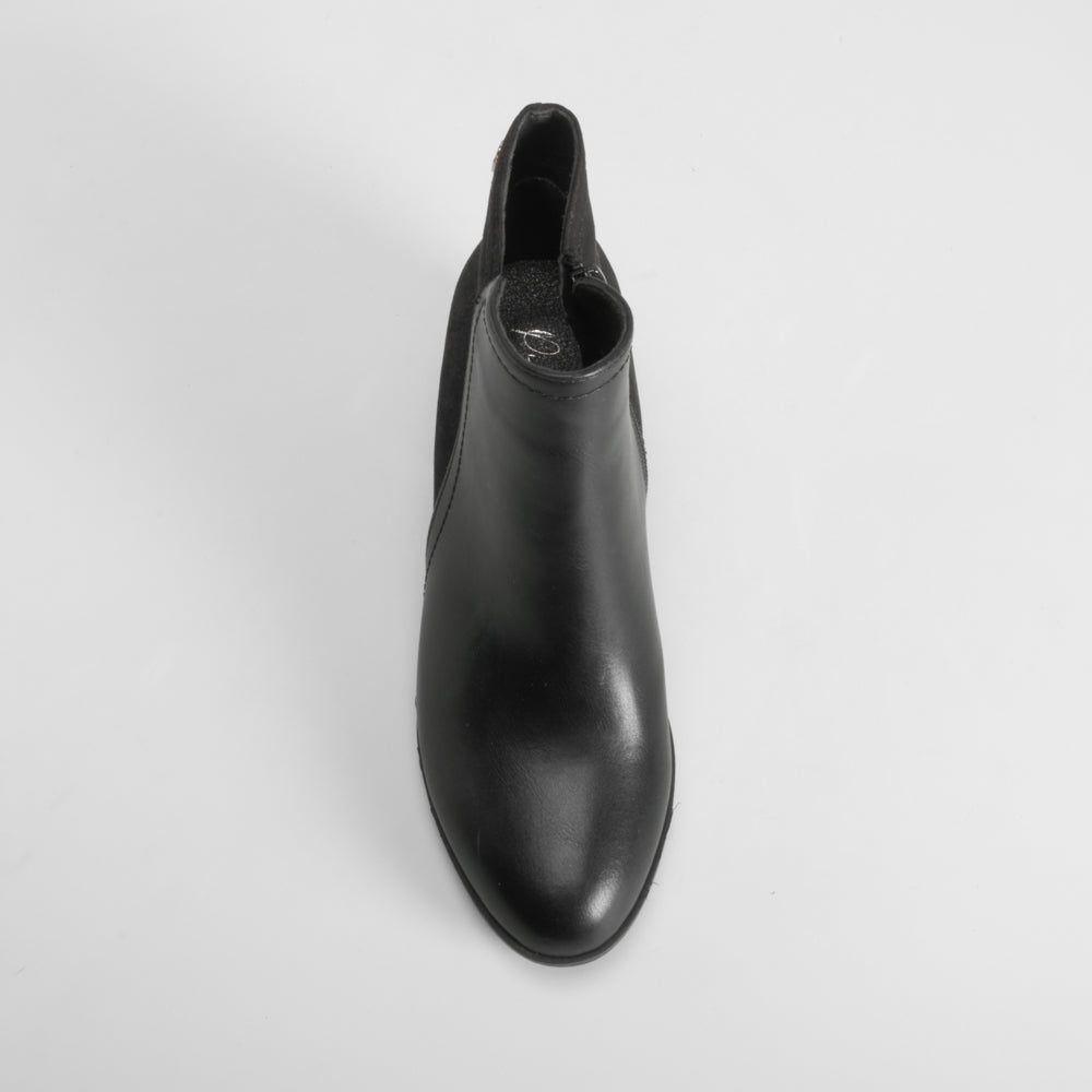 Botín tacón combinado negro PICCOLA PIU