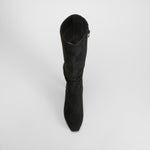 Bota alta tacón arrugada negra PICCOLA PIU