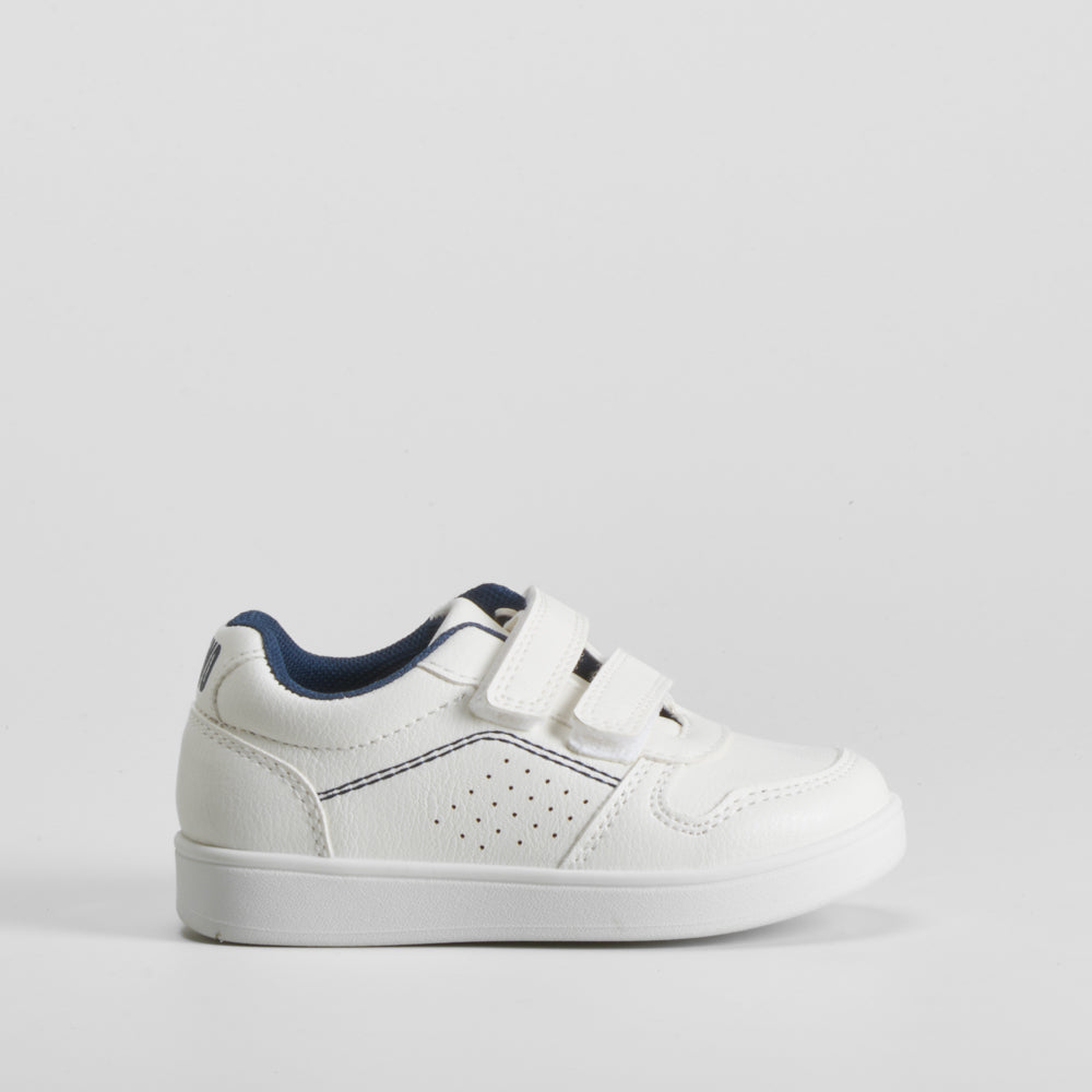 Deportiva con velcro bebé blanca y azul UTWO