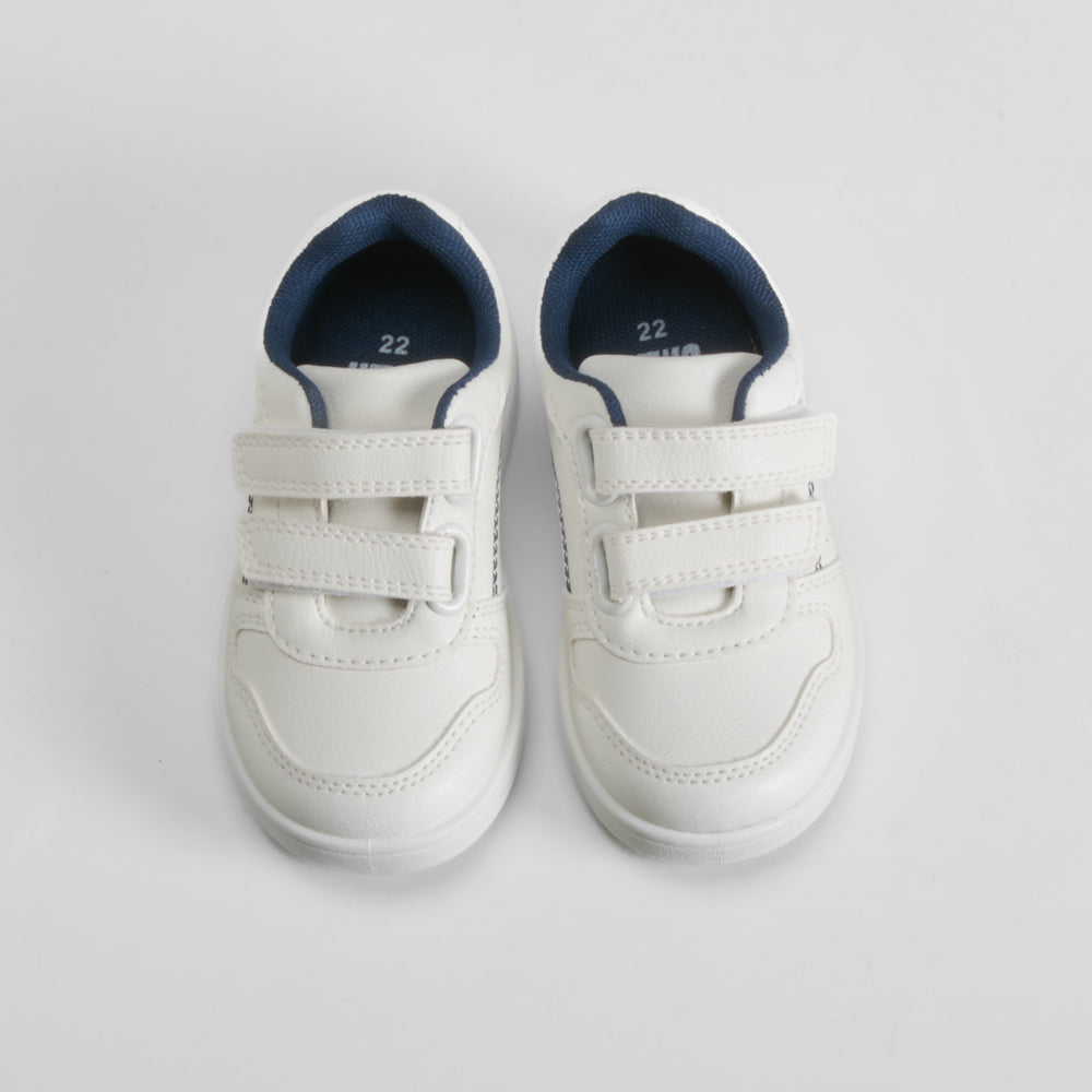 Deportiva con velcro bebé blanca y azul UTWO