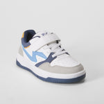 Deportiva basket low blanca y azul SEVEN FIVE