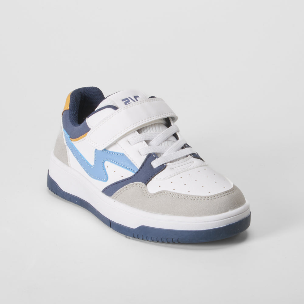 Deportiva basket low blanca y azul SEVEN FIVE