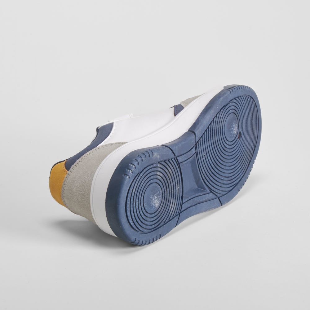 Deportiva basket low blanca y azul SEVEN FIVE
