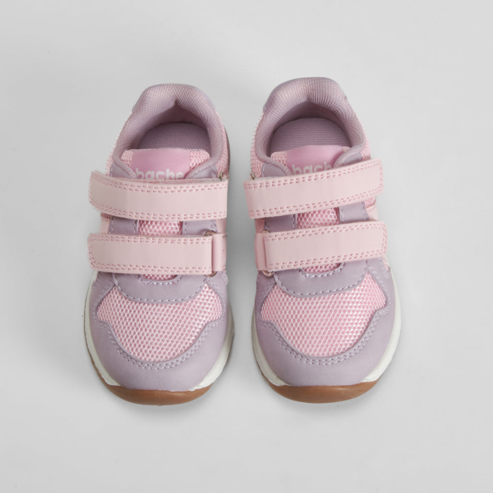 Deportiva velcro bebé lila y rosa BACHE