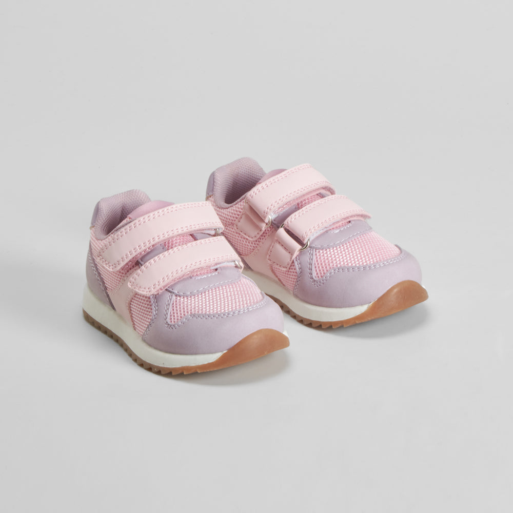 Deportiva velcro bebé lila y rosa BACHE