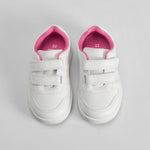 Deportiva con velcro bebé blanca y rosa UTWO