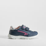Deportiva piel tres velcros azul PABLOSKY