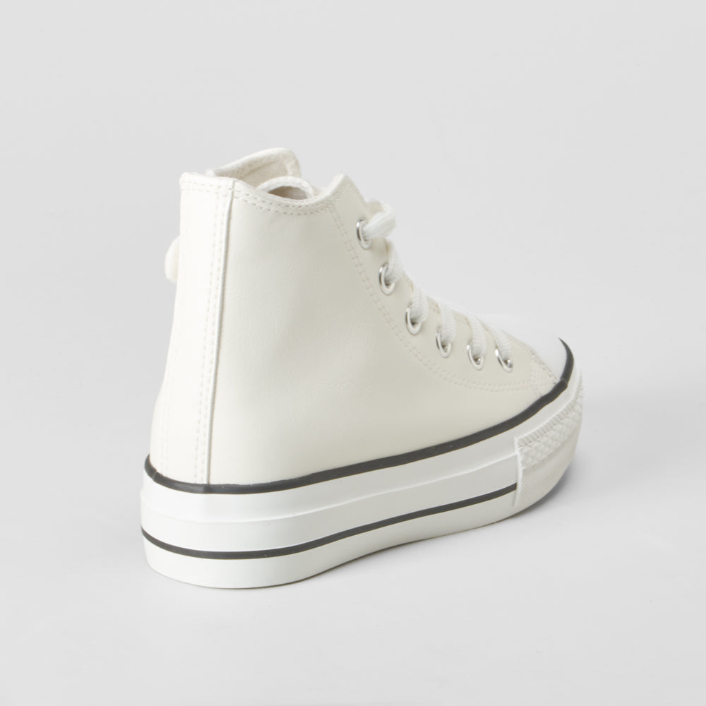 Deportiva alta plataforma infantil blanca OH GIRL