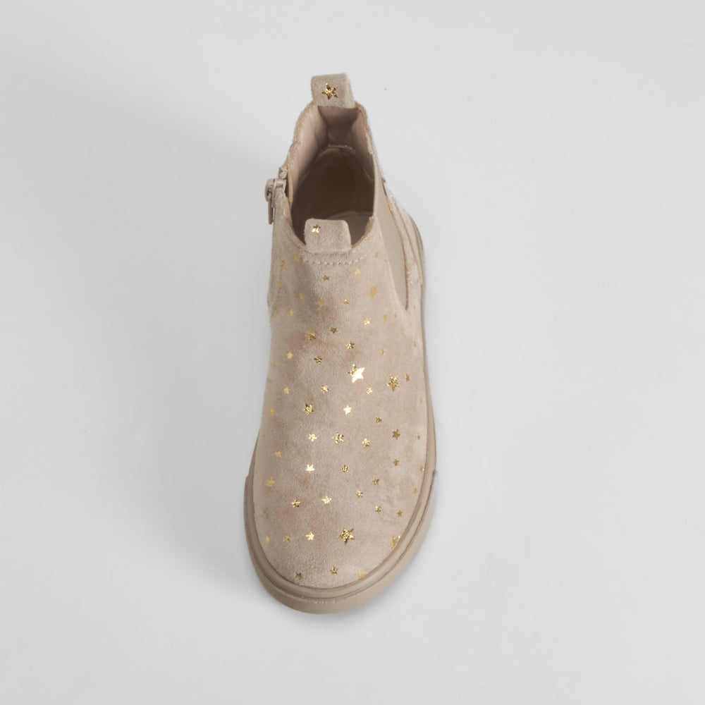 Botín plano elástico estrellas beige OH GIRL