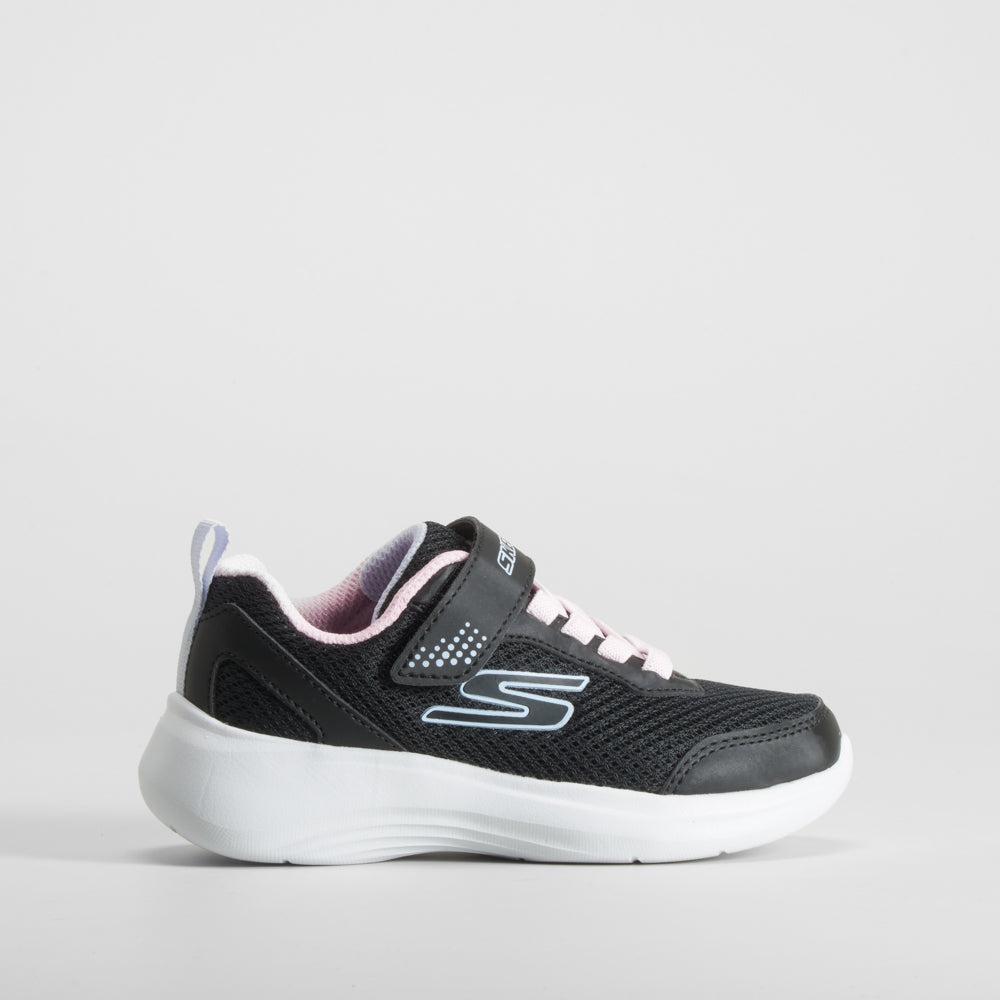 Deportiva selectors infantil negra y rosa SKECHERS
