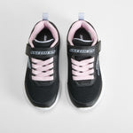 Deportiva selectors infantil negra y rosa SKECHERS
