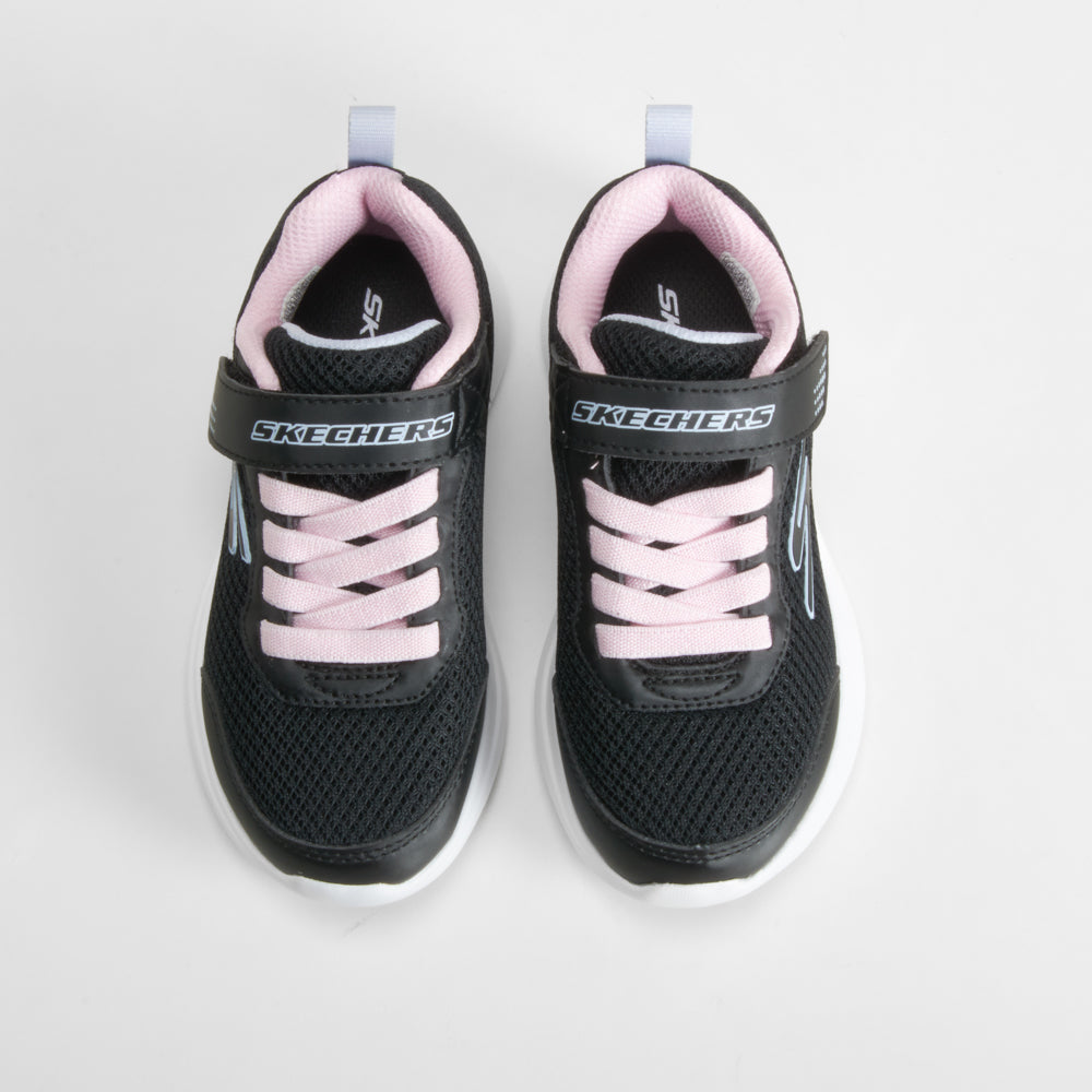 Deportiva selectors infantil negra y rosa SKECHERS