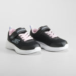 Deportiva selectors infantil negra y rosa SKECHERS