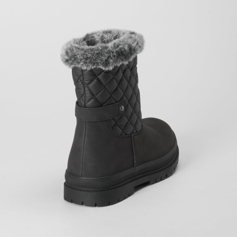 Bota pelo acolchada negra OH GIRL