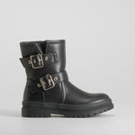 Bota hebillas negra juvenil OH GIRL
