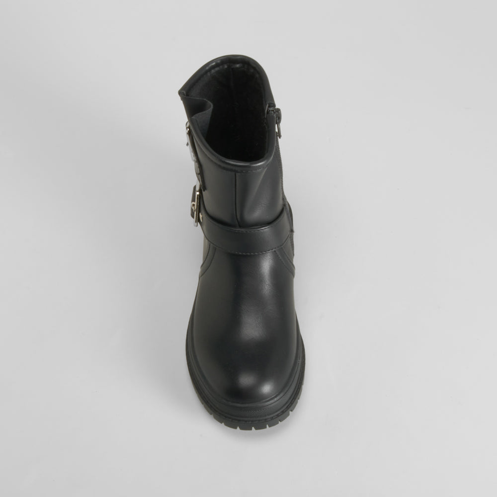 Bota hebillas negra juvenil OH GIRL