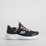 Deportiva slip ins bounder lavanda negra SKECHERS