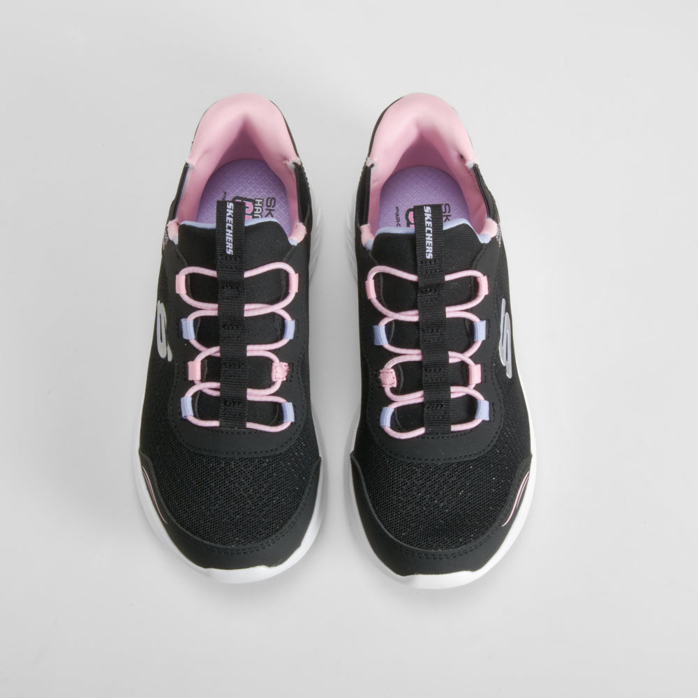 Deportiva slip ins bounder lavanda negra SKECHERS