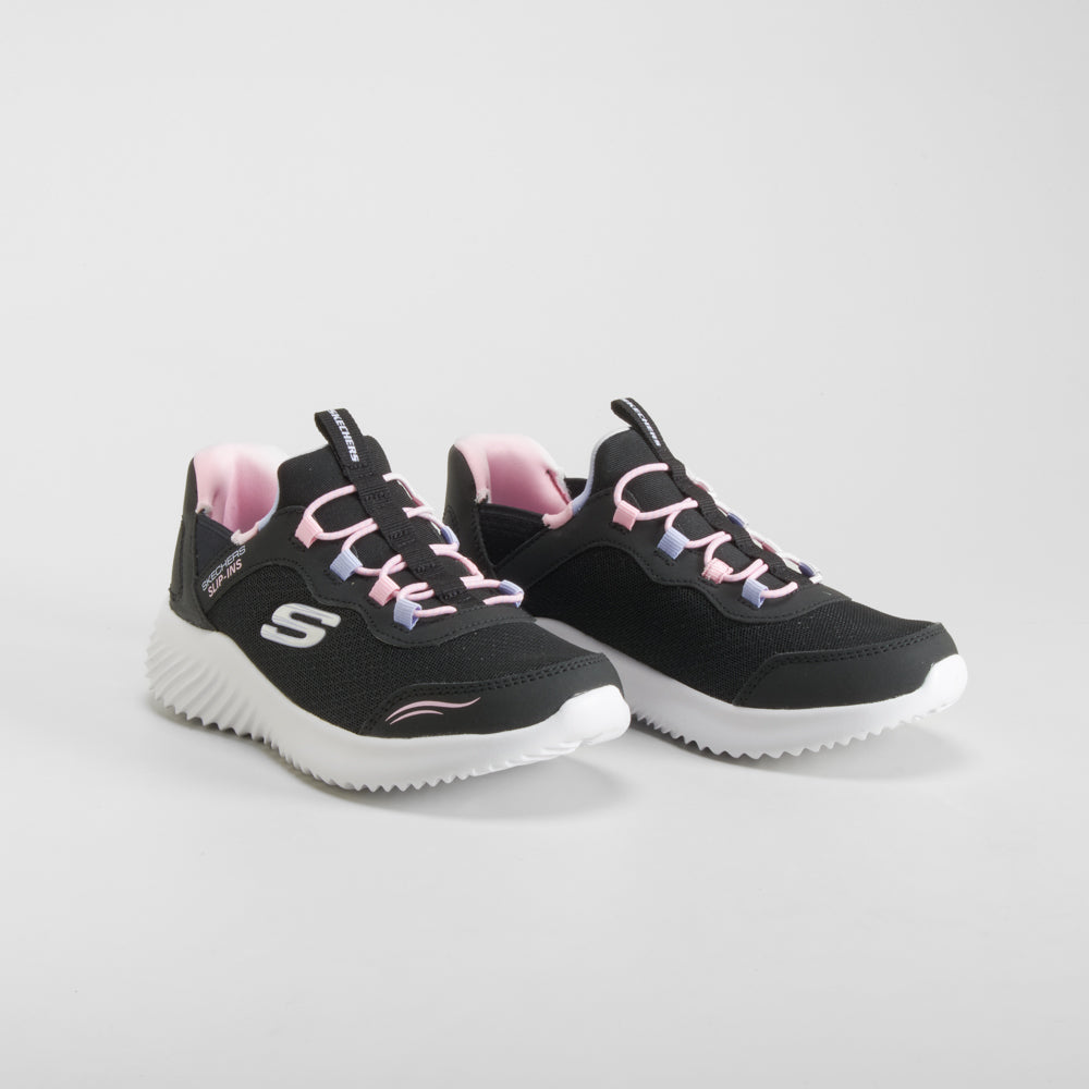 Deportiva slip ins bounder lavanda negra SKECHERS