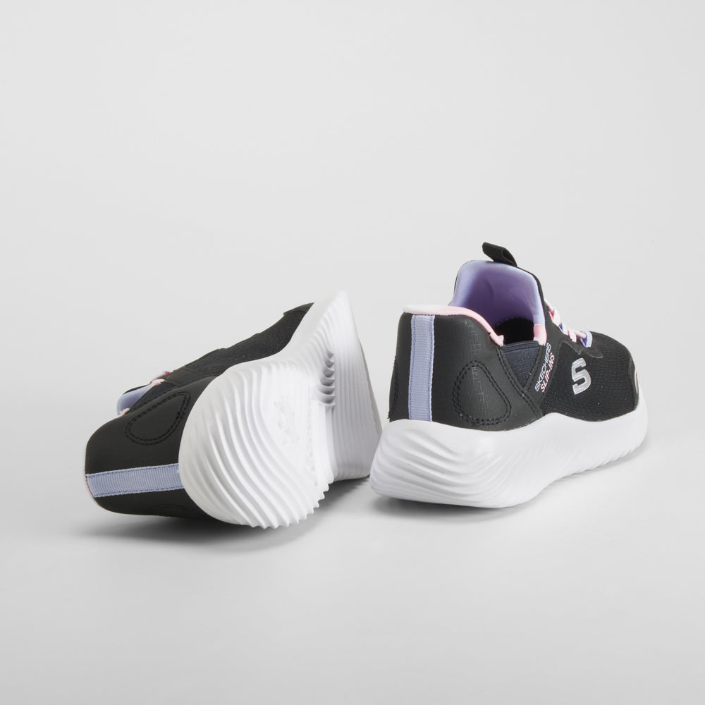 Deportiva slip ins bounder lavanda negra SKECHERS