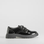 Zapato de cordones de charol negro OH GIRL