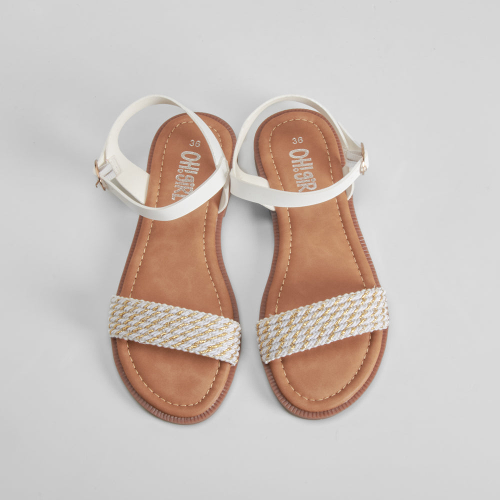 Sandalia strass blanca OH GIRL
