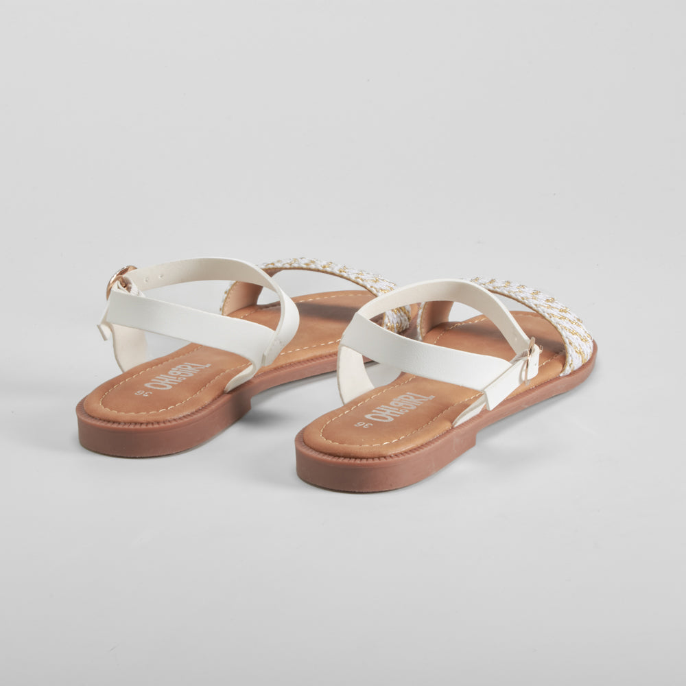 Sandalia strass blanca OH GIRL