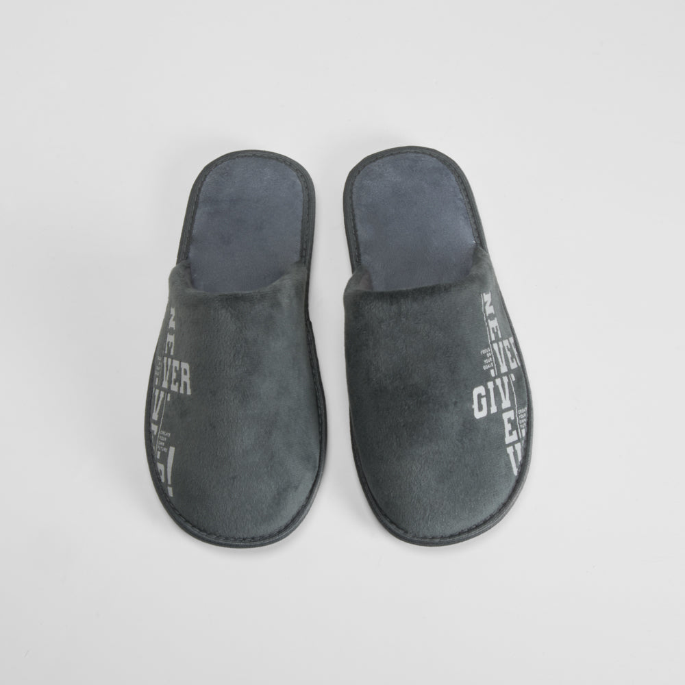 Zapatilla casa abierta gris oscuro OLYNE