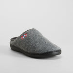 Zapatilla casa felpa bandera gris OLYNE