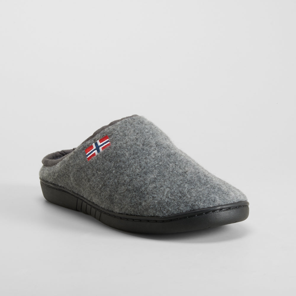 Zapatilla casa felpa bandera gris OLYNE