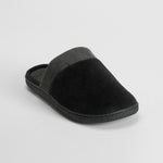 Zapatilla casa terciopelo negra OLYNE