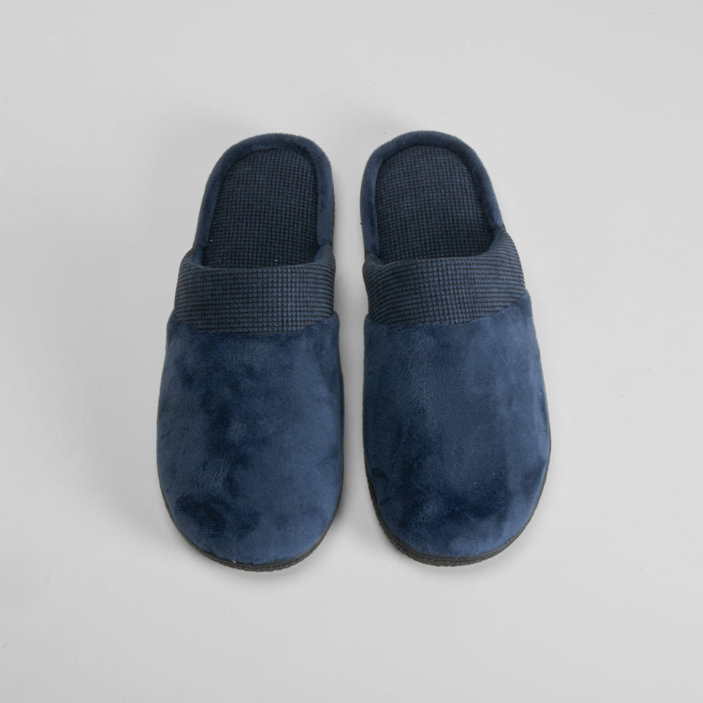 Zapatilla casa terciopelo azul marino OLYNE