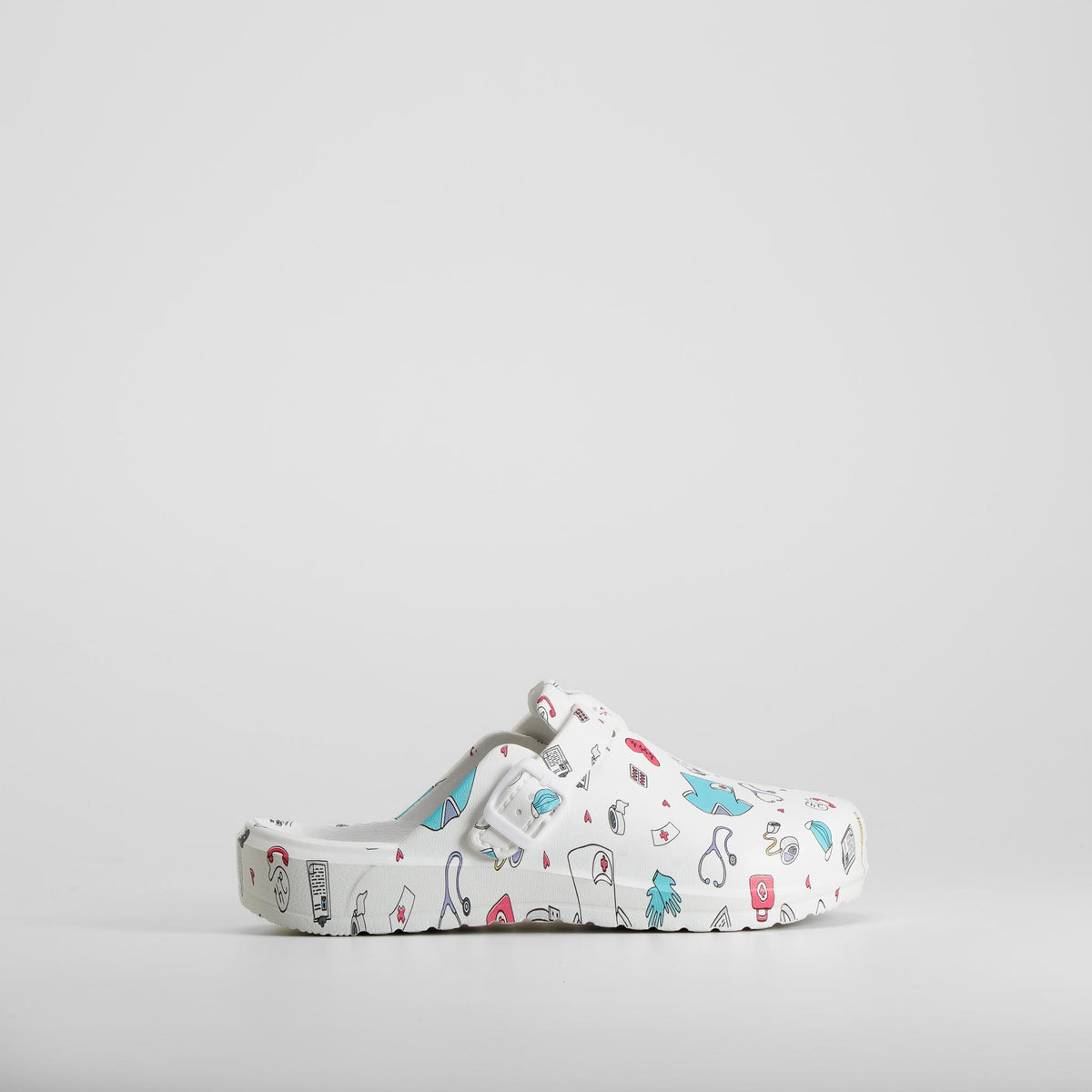 Zueco enfermera estampado sanitario blanco BEPPI