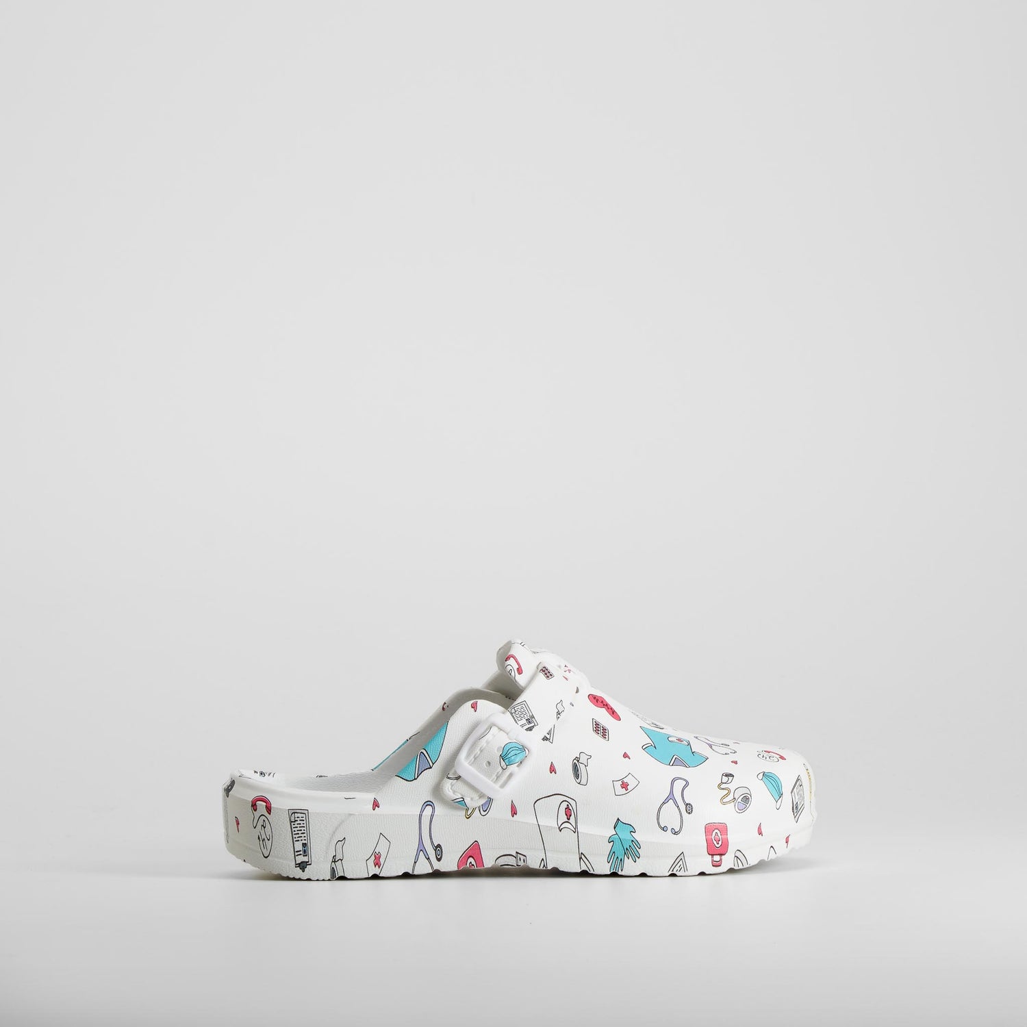 Zueco enfermera estampado sanitario blanco BEPPI