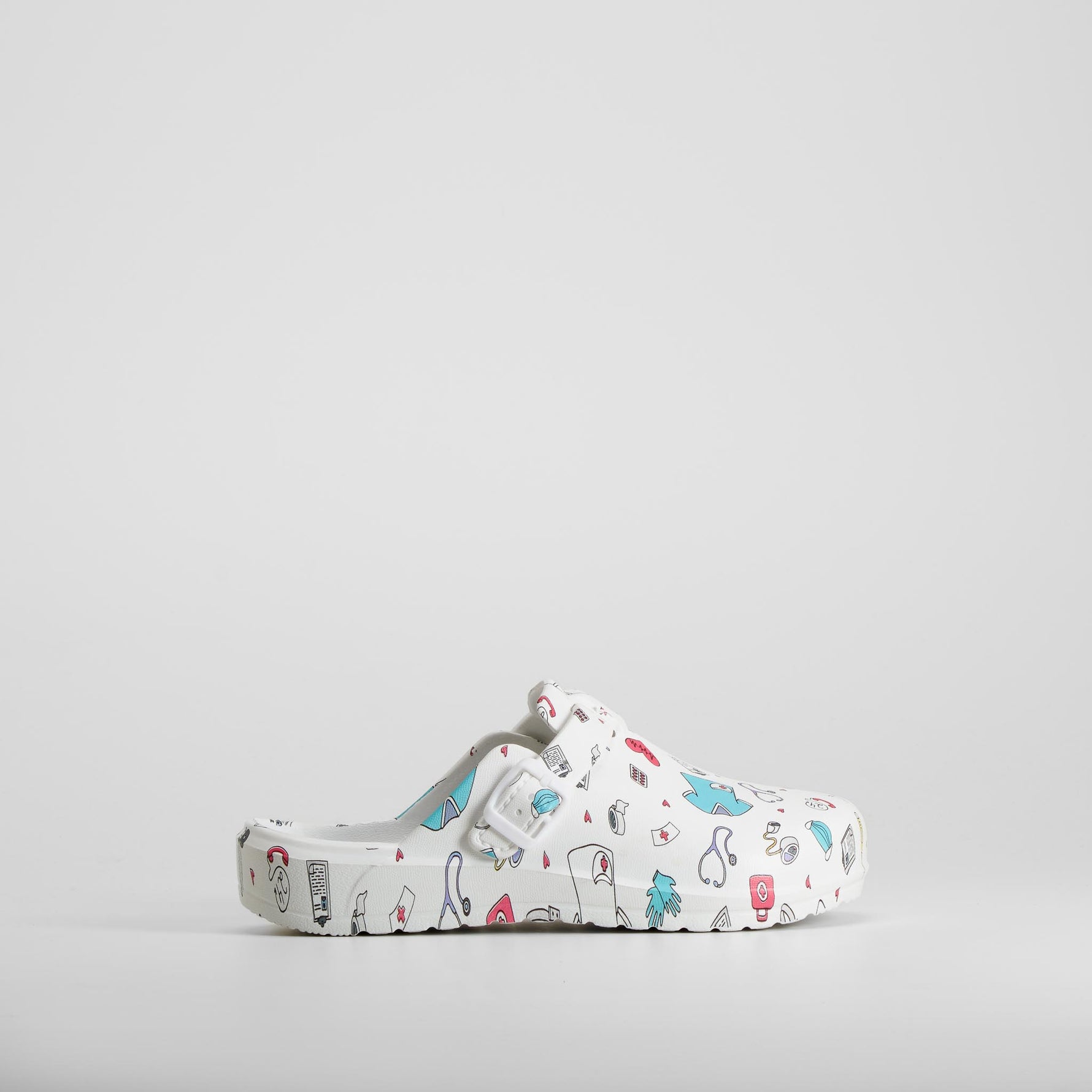 Zueco enfermera estampado sanitario blanco BEPPI