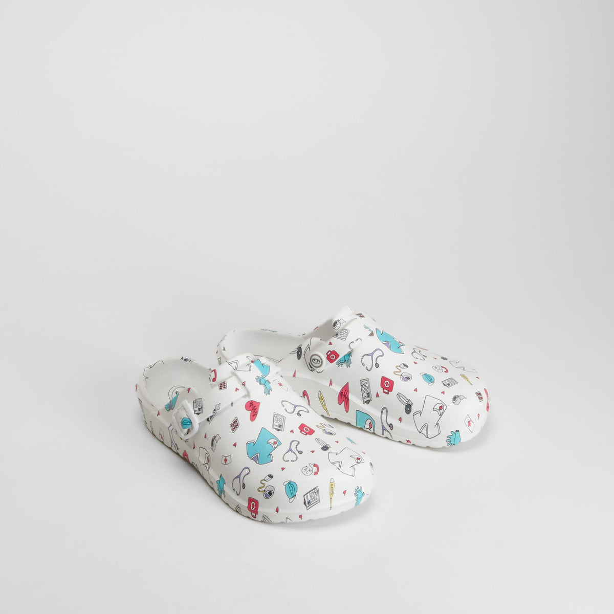 Zueco enfermera estampado sanitario blanco BEPPI