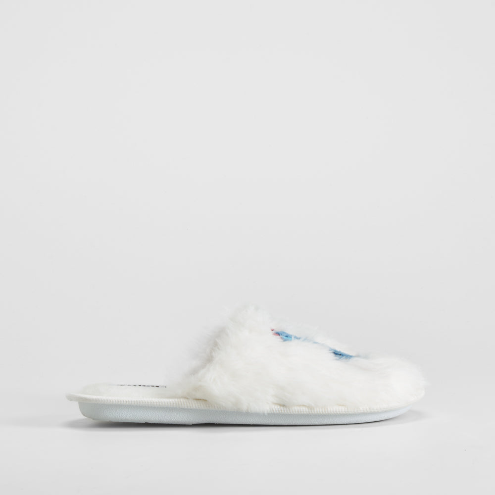 Zapatilla casa pelo blanca STITCH
