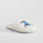 Zapatilla casa pelo blanca STITCH