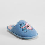 Zapatilla casa bordada azul STITCH