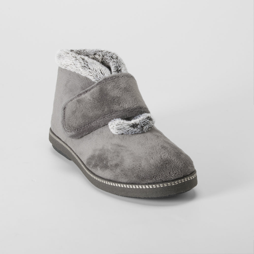Zapatilla bota velcro gris COMFEET