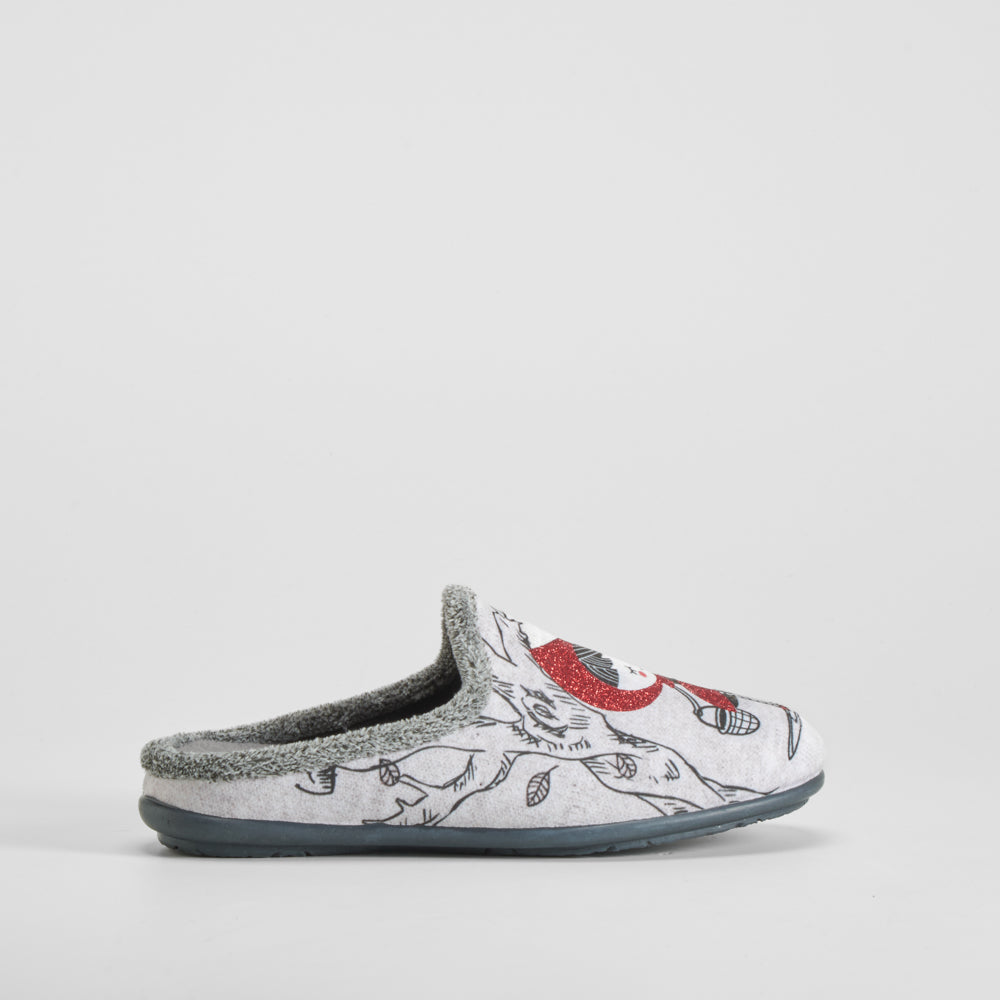 Zapatilla casa caperucita gris OLYNE
