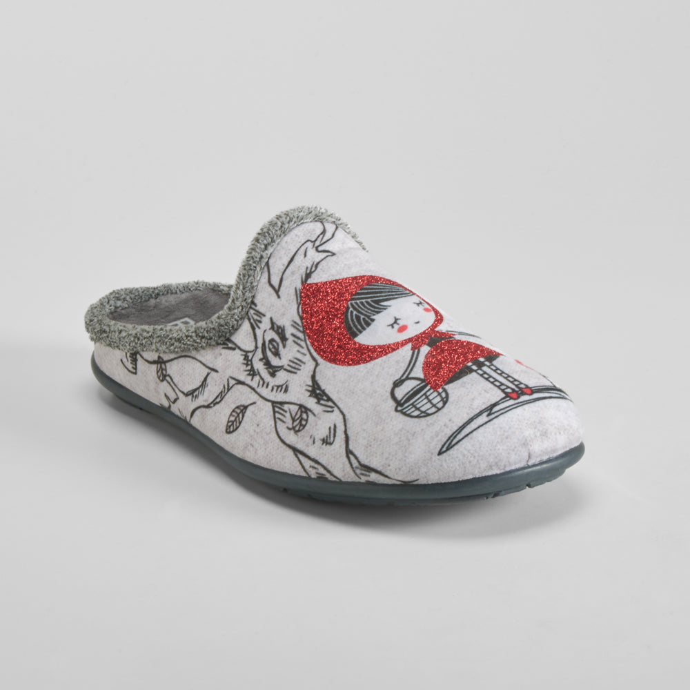 Zapatilla casa caperucita gris OLYNE