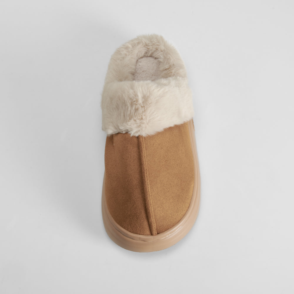 Zapatilla abierta pelo cuero OLYNE