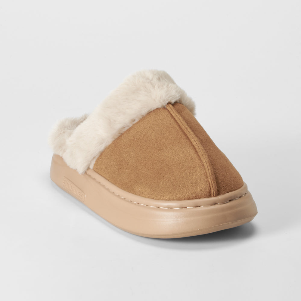 Zapatilla abierta pelo cuero OLYNE