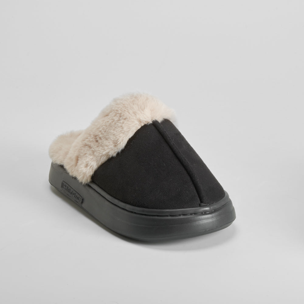 Zapatilla casa pelo negra OLYNE