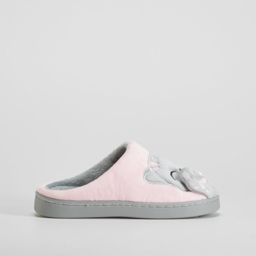 Zapatilla casa gato rosa OLYNE