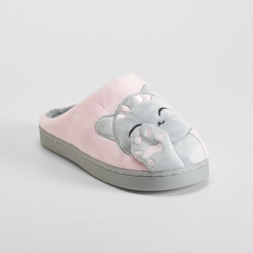 Zapatilla casa gato rosa OLYNE