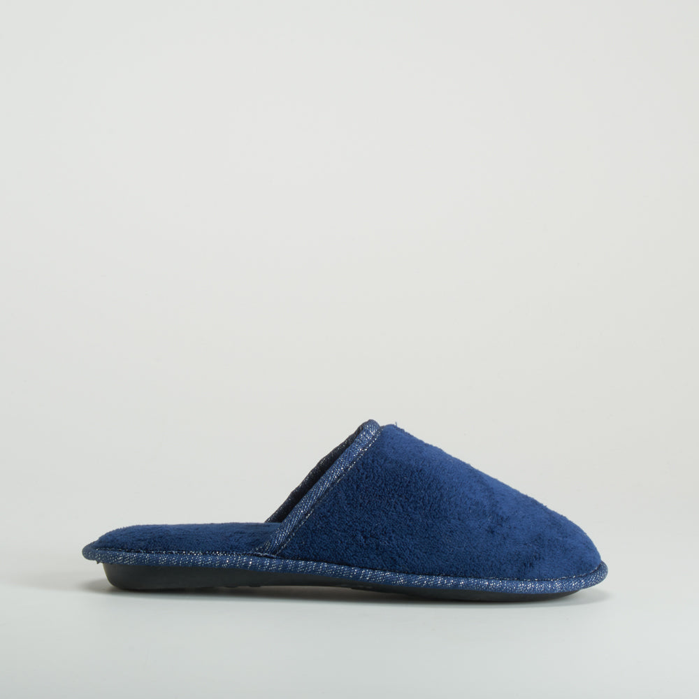Zapatilla casa toalla azul OLYNE