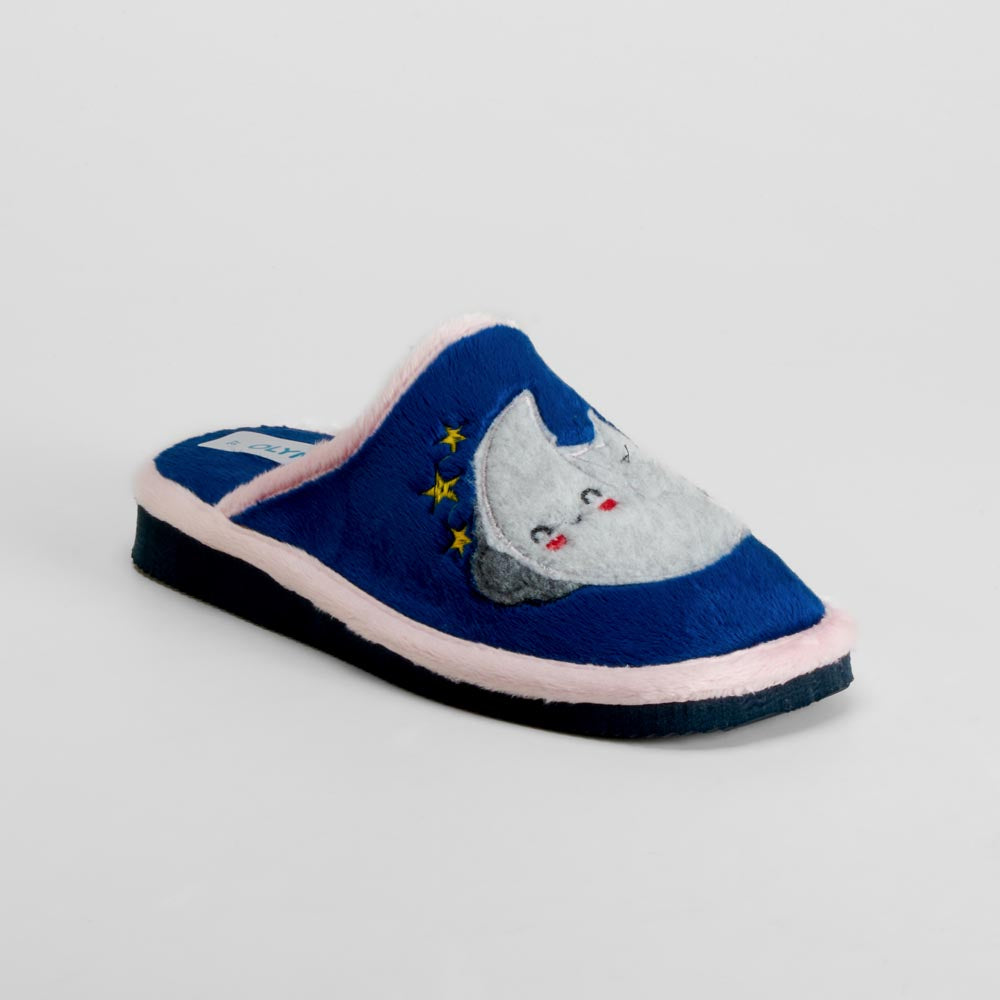 Zapatilla de casa noche azul OLYNE
