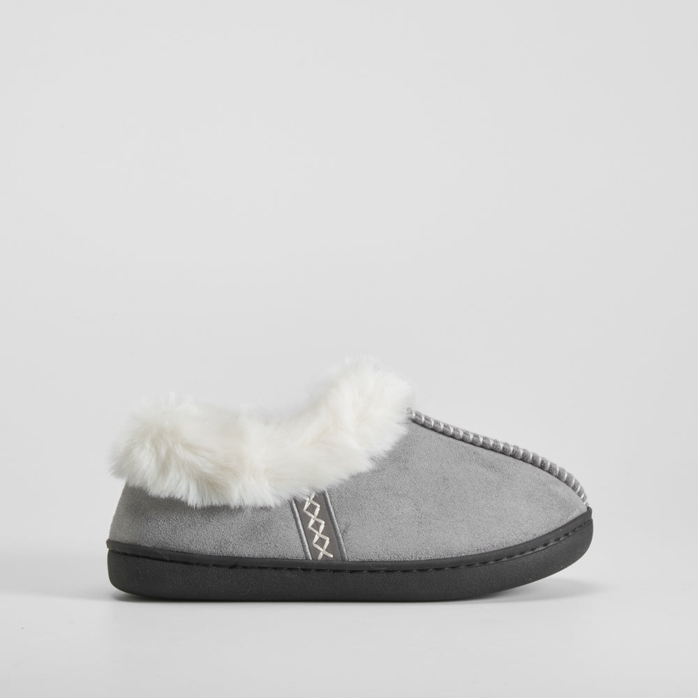 Zapatilla cerrada pelo étnico gris OLYNE